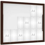 PROCITY Venkovní vitrína Classique, 18 x A4, sklo, hnědá | Zboží Auto