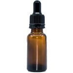 Bewit Lahvička skleněná hnědá lesklá černá pipeta 20 ml – Zboží Mobilmania