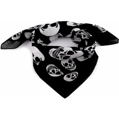 Stoklasa bavlněný šátek lebky 2 černá