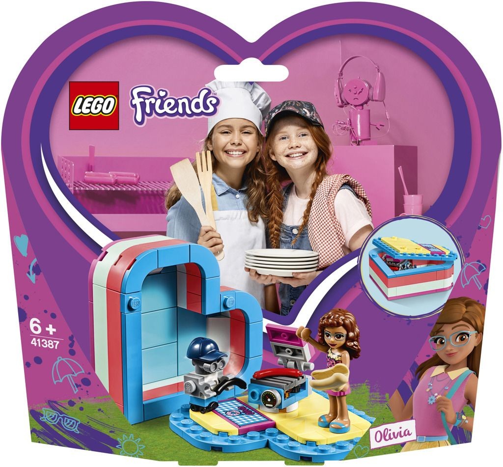 LEGO® Friends 41387 Olivia a letní krabička ve tvaru srdce