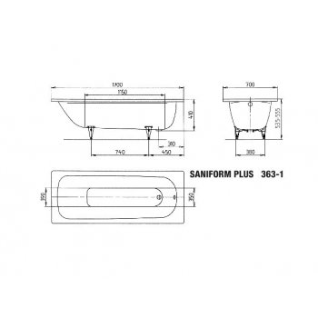 Kaldewei Saniform Plus 170 x 70 cm 111800010001