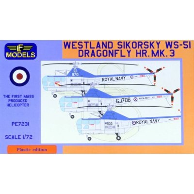 models Dragon fly Westland Sikorsky WS-51 HR.Mk.3 3x c. LF PE7231 1:72