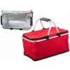 Nákupní taška a košík Termo skládací nákupní košík s víkem červený