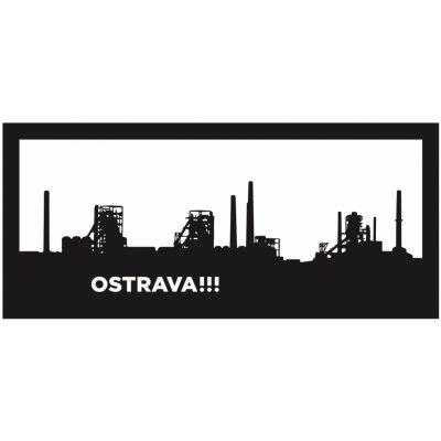 Město Ostrava !!! - dřevěný obraz na zeď od 2opice.cz Materiál: OŘECH, Velikost (mm): 800 x 360