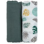 PETITE&MARS bambusová mušelínová Misty Green Leaves 120 x 120 cm 2 ks – Hledejceny.cz