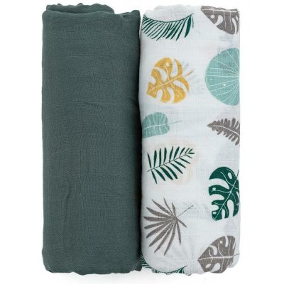 PETITE&MARS bambusová mušelínová Misty Green Leaves 120 x 120 cm 2 ks – Hledejceny.cz