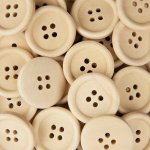 Dřevěné knoflíky 25 mm kulaté 8 ks přírodní - 1 balení – Zboží Dáma