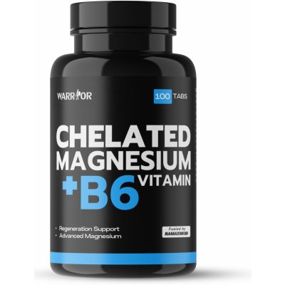 Warrior Chelated Magnesium+B6 100 tablet – Hledejceny.cz