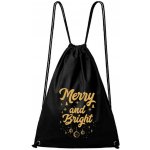 Dobrý triko bavlněný batoh Merry and bright Černá – Hledejceny.cz