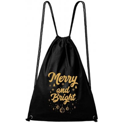 Dobrý triko bavlněný batoh Merry and bright Černá – Hledejceny.cz