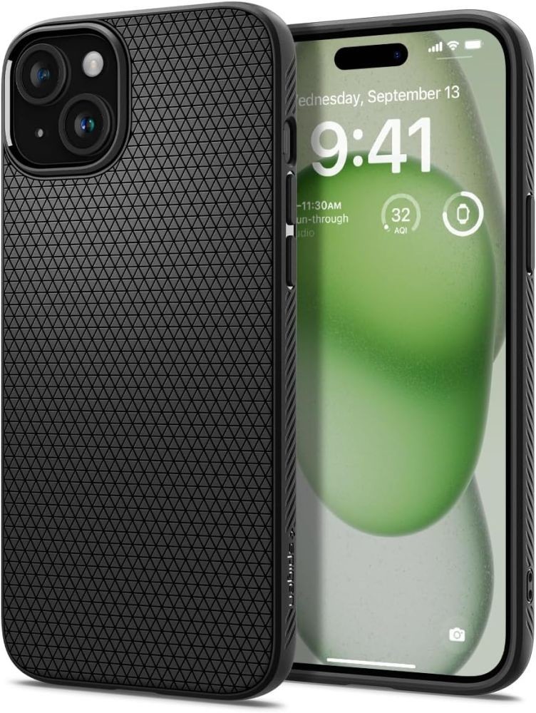 Pouzdro Spigen Liquid Air iPhone 15 Plus matně černé