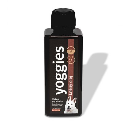 Yoggies Lněný olej pro psy a kočky 250 ml – Zboží Mobilmania