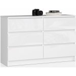 Ak furniture Kuba 120 cm 6 šuplíků – Zboží Dáma