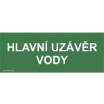Samolepka "Hlavní uzávěr vody" 210x80 mm – Zboží Dáma