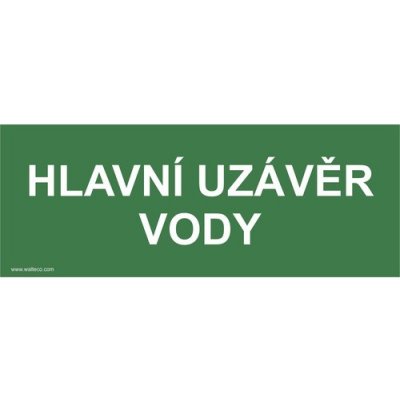 Samolepka "Hlavní uzávěr vody" 210x80 mm – Zboží Dáma