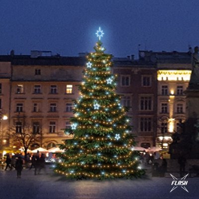 DECOLED LED světelná sada na vánoční stromy vysoké 9-11 m teplá bílá s Flash ledové dekory EFD11 – Hledejceny.cz