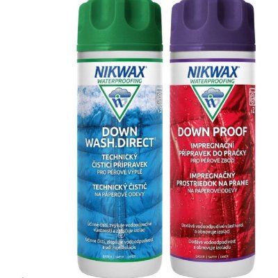 Nikwax Twin Pack Down Wash Direct / Down Proof 600 ml – Zboží Mobilmania