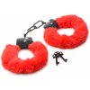 SM, BDSM, fetiš Master Series Cuffed in Fur Furry Handcuffs Red