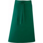 Premier Workwear Keprová dlouhá barmanská zástěra s velkou kapsou zelená lahvová Pantone 560 90x80cm PW158 – Hledejceny.cz