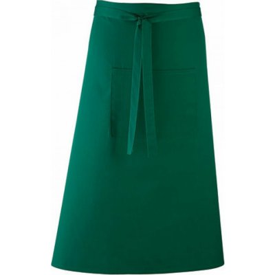 Premier Workwear Keprová dlouhá barmanská zástěra s velkou kapsou zelená lahvová Pantone 560 90x80cm PW158 – Hledejceny.cz