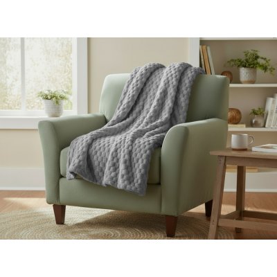 Mybesthome Přehoz na křeslo - sedačku FLANELA stříbrná 70x160 cm – Zboží Dáma