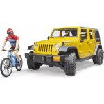 Bruder 2543 Jeep Wrangler Rubicon Unlimited s horským kolem a cyklistou – Hledejceny.cz