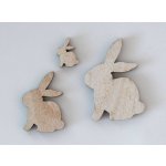 Dřevěná dekorace ZAJÍC VELKÝ 6 x 8 cm – Hledejceny.cz
