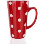 Banquet Keramický hrnek vysoký červený s puntíky 450 ml – Zboží Mobilmania