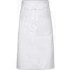 Zástěra Link Kitchen Wear Kuchařská zástěra s kapsou X1000T White 70x120cm