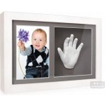 3D Memories odlévací sada baby pro 3D odlitek otisk ručiček a nožiček s hlubokým bílým dvojrámečkem lila tmavě hnědá pasparta – Zboží Dáma