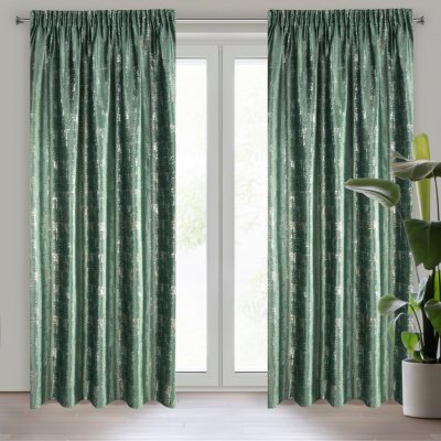 EUROFIRANY ZATEMŇOVACÍ ZÁVĚS NA PÁSCE VILMA 140X270 CM ZELENÁ – Sleviste.cz