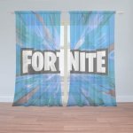 Sablio Záclony FORTNITE modrá: 2ks 150x250cm – Hledejceny.cz