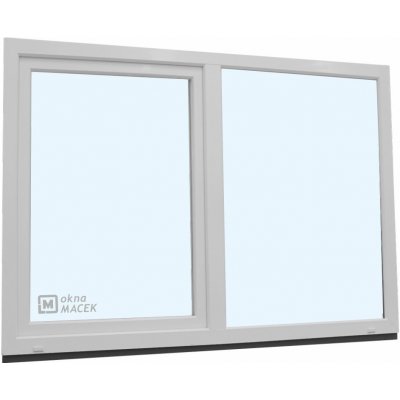 KNIPPING Plastové okno - 70 AD, 2100x1500 mm, FIX/OS, bílá – Hledejceny.cz