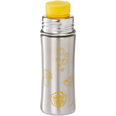 Affenzahn Stainless Steel Drinking Bottle Tiger silber yellow 300 ml