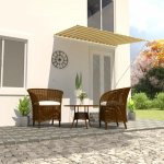 Dekorhome Zatahovací markýza 2x150 cm Krémová – Zboží Mobilmania
