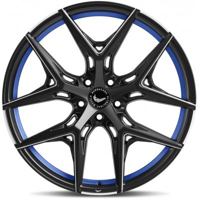 Barracuda RAZZER 10,5x22 5x112 ET35 blue puresports matt black machined – Hledejceny.cz