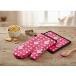 Kuchyňský SET rukavice/chňapka DARLING 18x30 cm/20X20 cm panda ESSEX, 100% bavlna – Sleviste.cz