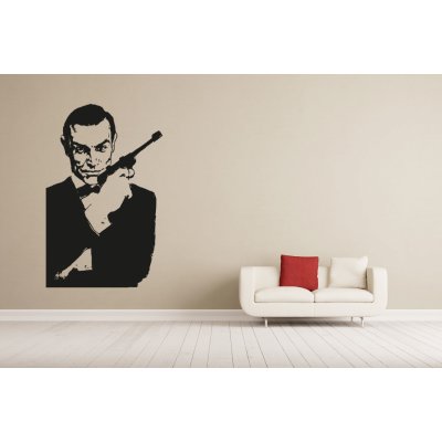 Lepy.cz Samolepka na zeď James Bond -Sean Connery, rozměry 40x64cm Světle hnědá – Hledejceny.cz