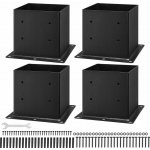 Držák sloupku 4ks, vhodný pro sloupek 14x14x14CM, z uhlíkové oceli, pro zábradlí