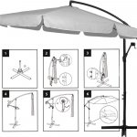 SPRINGOS CASABLANCA GU0042 Zahradní slunečník 290 cm, světle šedý – Hledejceny.cz