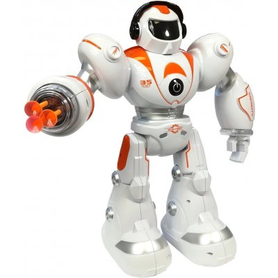LEAN Toys 4261 Interaktivní RC robot s vystřelovacími projektily, oranžový – Zbozi.Blesk.cz