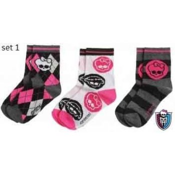 Monster High Set ponožky 3páry