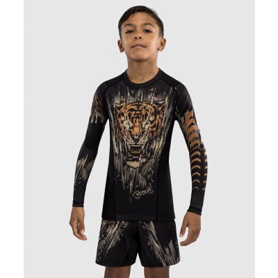 dětSKÝ rashguard tričko Venum Tiger dlouhé rukávy black/neon orange – Zboží Dáma