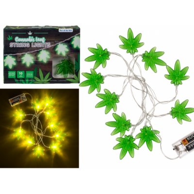 Girlanda svítící řetez listy konopí 210cm – Hledejceny.cz