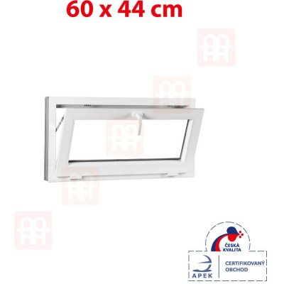 Okna Hned Plastové okno 60x44 cm (600x440 mm) bílé sklopné – Zbozi.Blesk.cz
