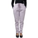 Made in Italy Dámské pruhované kalhoty světle modrá – Zboží Dáma