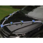 Girlanda na auto - tylová šerpa s růžemi - sv.modrá - 1ks – Zboží Dáma