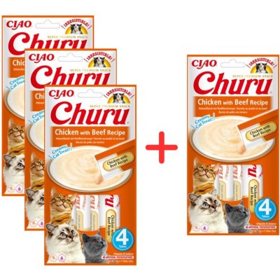 Churu Cat Chicken with Beef 4 x 14 g – Zboží Mobilmania