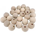 EFCO Dřevěné koule přírodní 35mm s polovičním otvorem (25ks) – Zbozi.Blesk.cz