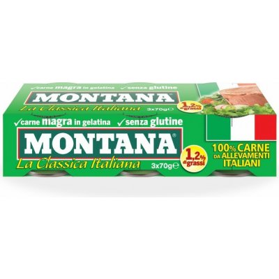 Montana italská masová konzerva z čistého libového masa 3x70 g – Zboží Mobilmania